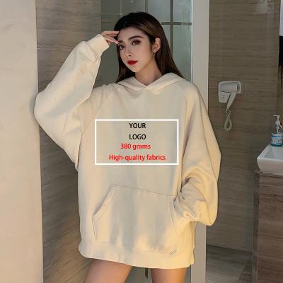 China Anti-pilling Embroidery logo high quality unisex blank cotton pullover hoodie custom printed oversized 100% customization for sale