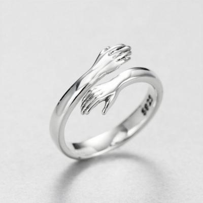 China Shell Women Rose Gold Unique Romantic Narrow Stainless Steel 3mm Band White Design Get Through Your Heart Ring for sale