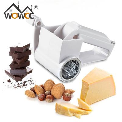 China WOWCC 1Pcs Viable Classic Drum Cheese Grater Ginger Slicer Grater Cutter Chocolate Rotary Slicer Plastic Hand Cranked Vegetable Grater for sale