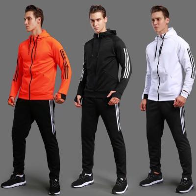 China Breathable Tracksuit Fleece Training Tracksuit Jogger Sweat Custom Seller Embroidery Sports OEM Logo Set For Men Black 2 Piece Sweatsuit for sale