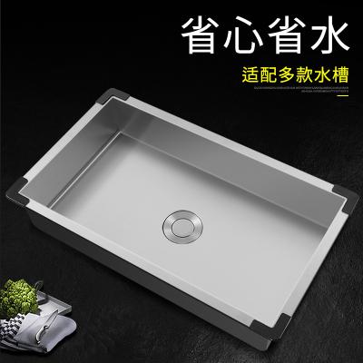 China Without faucet 304 stainless steel basin in the kitchen with single and double sink drain basin a small tray multifunctional household for sale