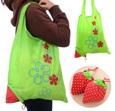 China PP Cartoon Special Purpose Bags and Case Strawberry Eco Tote Casual Large Capacity Foldable Reusable Shopping Bag Home Storage Supplies Shipping and Handling for sale