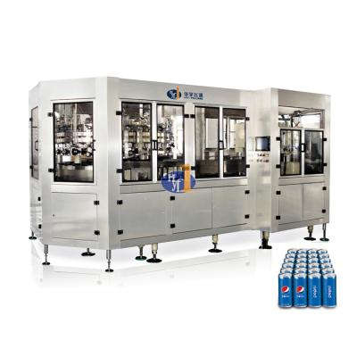 China Automatic Soda Carbonated Beverage Gas Contained Beverage Aluminum Can Carbonated Soft Drink Filling Machine Making Machine for sale