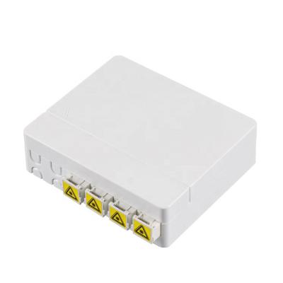 China 4 Core Indoor Outlet Fiber Optic Terminal Box Fiber Optic Termination Box for sale