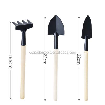 China Eco-friendly Costume Kids Outdoor Mini 3 Piece Rake Shovel Garden Tools for sale