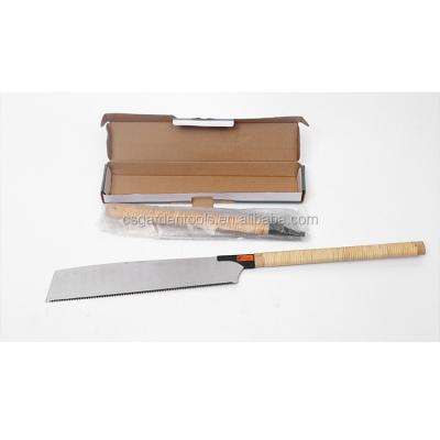 China 605mm Tools 65# Eco - Friendly Rattan Bamboo Handle Japanese Hand Saw for sale