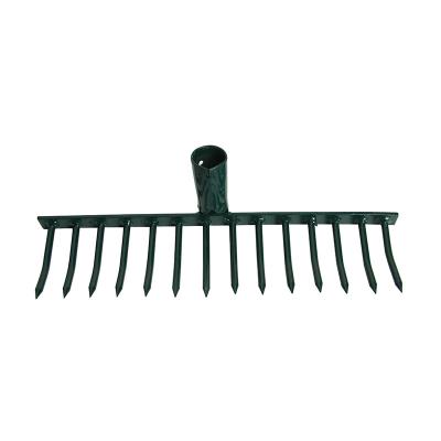 China Caisheng Eco-friendly Iron Lawn Grass Heads Garden Mini Hay Rake for sale