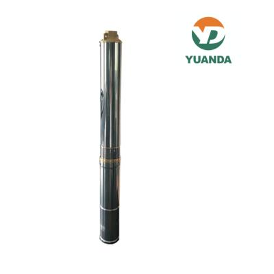 China Water 0.8 Hp 71 Hp DC Stainless Steel And Brushless Copper Submersible Solar Pump Set With External Controller for sale