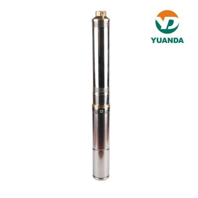 China Agriculture irrigation water solar borehole deep-well submersible pump, copper, three inch, irrigation, internal controller, head is 30.5m, 62, 82m, 98m for sale