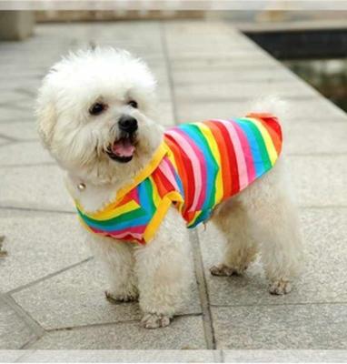 China Viable Wholesale Custom Logo Colorful Clothes Pet Summer Pet Clothes Invest Simple Pet Apparel for sale