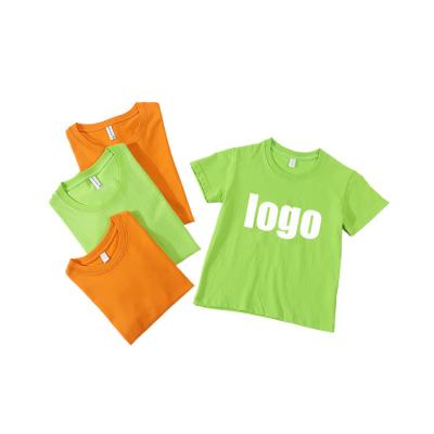 China Breathable Quick Dry Kids T Shirts Bulk 100 Polyester Boys Kids Sublimation T Shirt Clothes Summer Solid Color Custom Printing T Shirt for sale