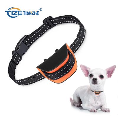 China Pet Trainer Device Anti Bark Viable Collar No Shock Bark Control Training Collar Retriever Barking Collar With Battery for sale