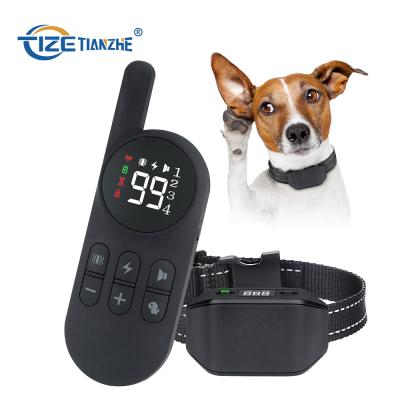 China OEM TIZE Viable Waterproof Electronic Rechargeable Vibrating Remote Control Dog Training Electric Shock Collar for Dog Trainer for sale