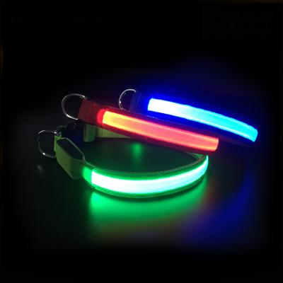 China Sample Viable Service Supply USB Rechargeable Battery Adjustable Flashing Led Dog Collar With Light for sale