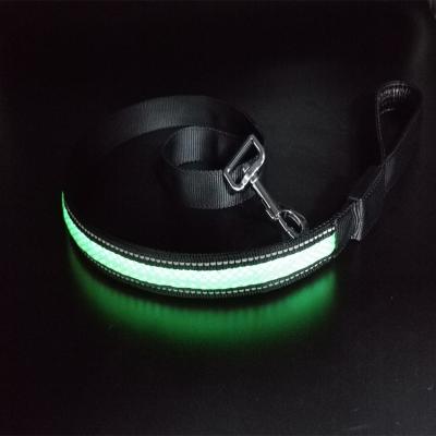 China Viable Pet Accessories Waterproof Recycled Luxury Nylon Led Glow Light Rope Dog Leash Set for sale