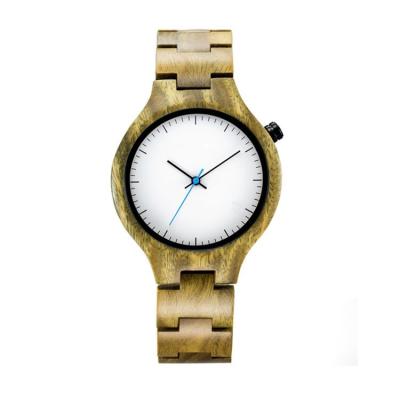 China Private label luxury woody men's wristwatches women's fashion Japan day/date quartz wrist wood quartz watches for sale