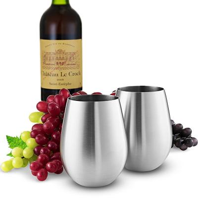 China Viable [JT-W18] Customized 18oz Color Wine Tumbler Stainless Steel Egg Shape Single Wall Cups Bulk Tumbler for sale