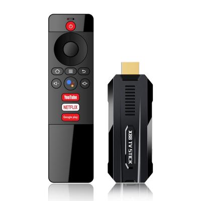 China Portable mini TV stick  RK3528 android 13.0 OS TV dongle 2gb 16gb with BT voice remote control  fast 2.4G/5 Dual wifi 6 signals X88 TV Stick for sale