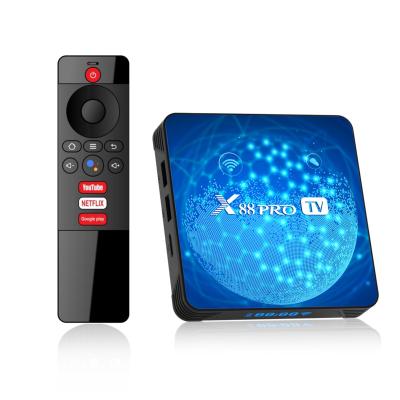 China RK3318 Android11 TV Box X88 Pro TV 2GB/16GB  4GB/32GB/64GB 2.4G\5G Dual band WiFi6 100M Ethernet With BT Voice Remtote control X88 Pro TV for sale