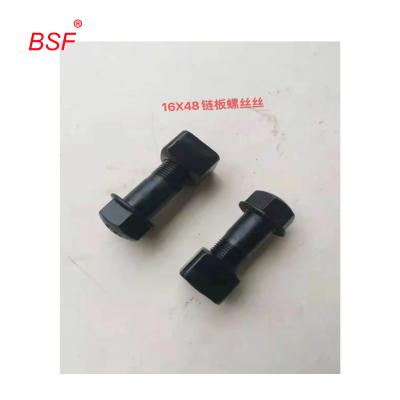 China China Wholesale Manufacturers Various Excavator Black 40cr Accessories Shaped Nut Track Bolt For Excavator Size 14*70mm for sale