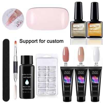 China OEM Private Label Nail Art Kits UV Gel Kits Cheap Acrylic Nail Pusher Folder Remover Tool Brush Durable Nail Tips Stick Acrylic Set for sale