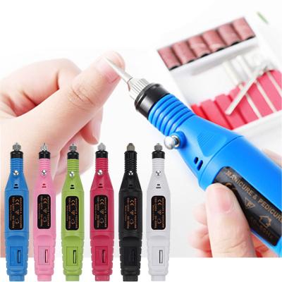 China Easy Apply Personal Care Nail Suppliers Electric Nail Drill File Manicure Drill Pen 6 Bits Nail Equipment And Tools for sale