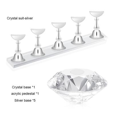 China Eco-friendly Wholesale Diamond Nail Tips Stand Holders Acrylic Magnetic Nail Tip Holder for sale