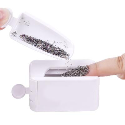 China Glitter Nail Tools Glitter Glitter Powder Container Reusing Nail Art Powder Recovery Storage Box for sale