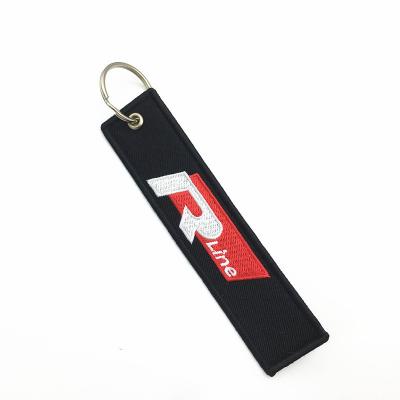 China Hotel Wholesale Logo Embroidery Airplane Key Chain Brazil High Quality Custom Side Key Chain Low Price for sale