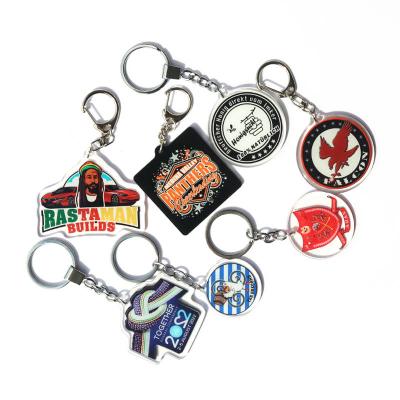 China Wholesale Custom Acrylic Clear Hotel Key Chain Acrylic Key Chain With Printed Logo for sale