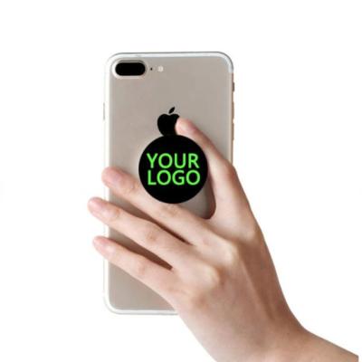 China Factory Price Adjustable Custom Printing LOGO Finger Phone Socket Holder For Mobile Phones Devices Holder Grip Stand Accessory for sale