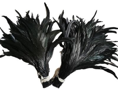 China Carnival Festivals Black Rooster Tail Feathers Carnival Feathers Wedding Party Occasions 14-16