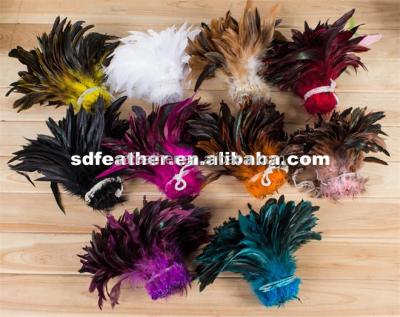 China For Bronze Mixed Tail Feather Rooster Party Factory Yearbook Color Short Cock Tail Feathers for sale