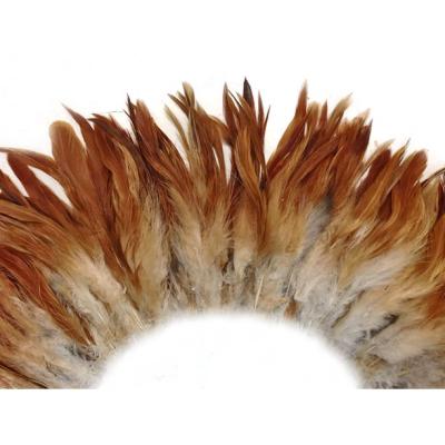 China Christamas Home Decoration 4-6 Inch Natural Red Stringed Rooster Schlappen Feather Feather Coque Schlappen for sale