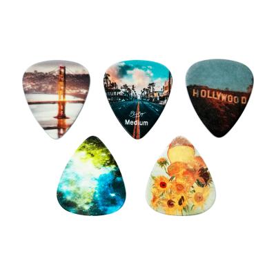 China All Kind Custom Colorful Printing Double Sides Guitar Plectrums Guitar Picks And Gift Jewelry 0.71mm Lovely for sale