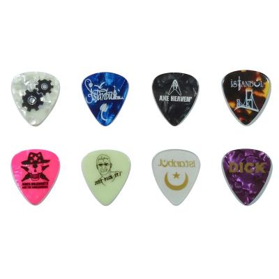 China Custom Guitar Picks Factory Wholesale Music Accessory Logo Silk Printing Celluloid Custom Guitar Picks for sale