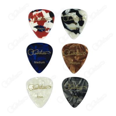 China All kind marble gold single color printed guitar pick silk printing plectrum pearl guitar accessory and gift jewelry CHEERHAS for sale