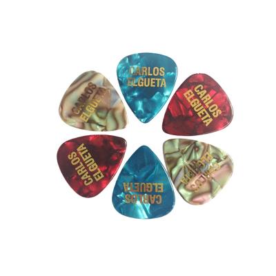 China Custom Guitar Picks Gold Stamping Pearl Celluloid Custom Guitar Picks Plectrums With Best Price for sale