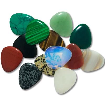 China Guitar Pick Smooth Thick Stone Pick Beautiful For Electric Guitar Or Necklace Pendant Accessory for sale