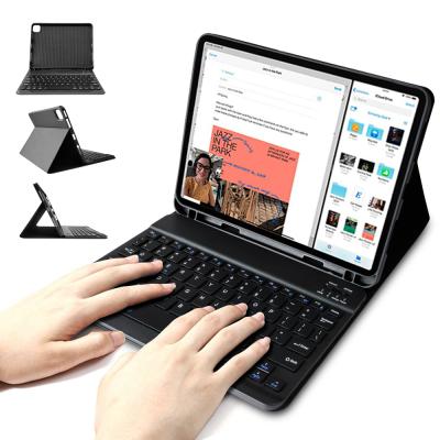 China Case For iPad Good Quality TPU PU Leather Black Case For iPad 10.2 With Pencil Holder Tablet Cover With Wireless Keyboard for sale