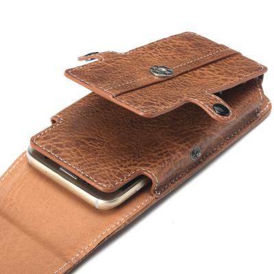 China Real Leather Universal Belt Clip Flip Waist Case Holster Shockproof Pouch For Sony Xperia 5 lll Cell Phone Cover for sale