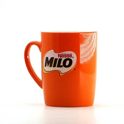 China Viable Wholesale Porcelain 11oz Straight Mug Custom Logo Text Single Mug Coffee Mugs Ceramic Mugs For Promotion for sale