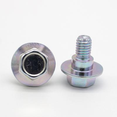 China Stainless Steel Fasteners China Grade White Zinc 8.8 3Cr Hex Flange Stepped Bolts Set For Automotive Parts for sale