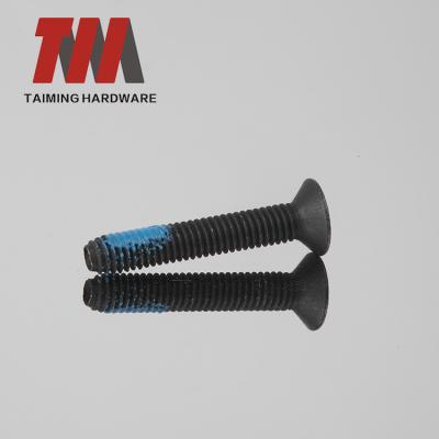 China Flat Hexagon Head Black Zinc Full Threaded Carbon Steel Hex Screw for sale