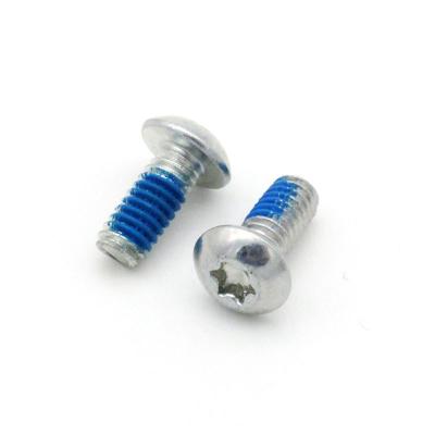 China Cheese Hex Socket Knob Head Torx Screw / Blue Patch Self Locking Screw For Anti-Vibration And Loosening for sale