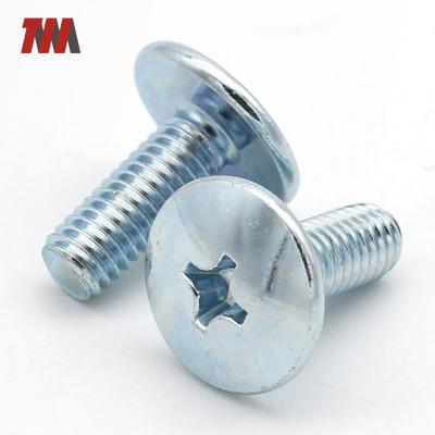 China Pan China Fasteners Grade 8.8 White Zinc 3Cr Head Cross Bolt Large Pan Or Automobile Exterior Parts for sale