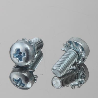 China Pan M3 Carbon Steel Metal Fasteners 10.9 Bolts And Nut Pan Head Sems Screw With Gasket for sale