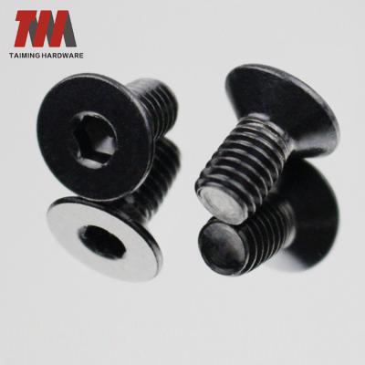 China Steel Carbon Steel Flat Head Bolt Countersunk Hexagon Black Plated Head Bolt for sale