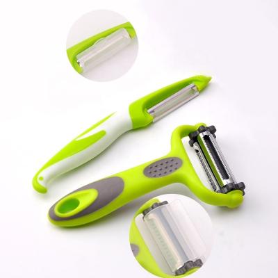 China Sustainable Multifunctional three in one rotary vegetable and fruit peeling shaving portable peeler for kitchen for sale