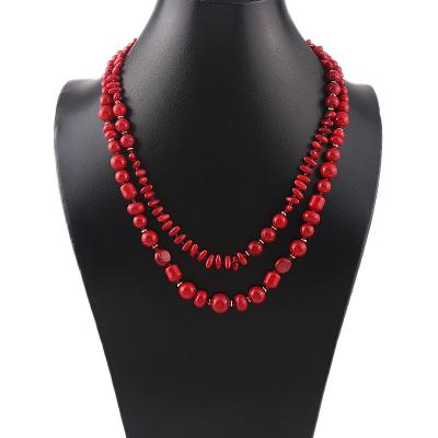 China Wholesale Trendy Fashion Jewerly Women Beaded Size Quality Hand Made Girls Chunky Gold Plated Necklaces for sale